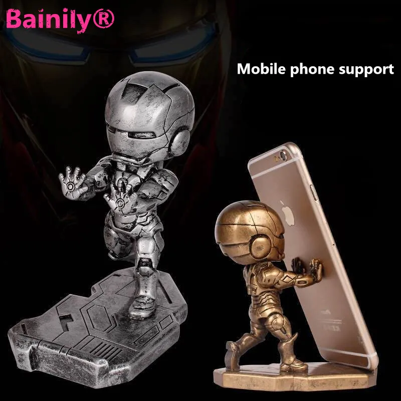 

[Bainily]Universal Fashion Legends Civil Iron Man Action Figures Mobile Phone Support Holder For iphone Samsung Gift Toy