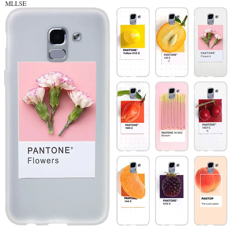 

Pantone Candy Color Fruit Case for Samsung J8 J4 J6 Plus 2018 J5 J3 J7 2017 EU 2016 Prime Phone Coque Cover Fundas Capa Fashion