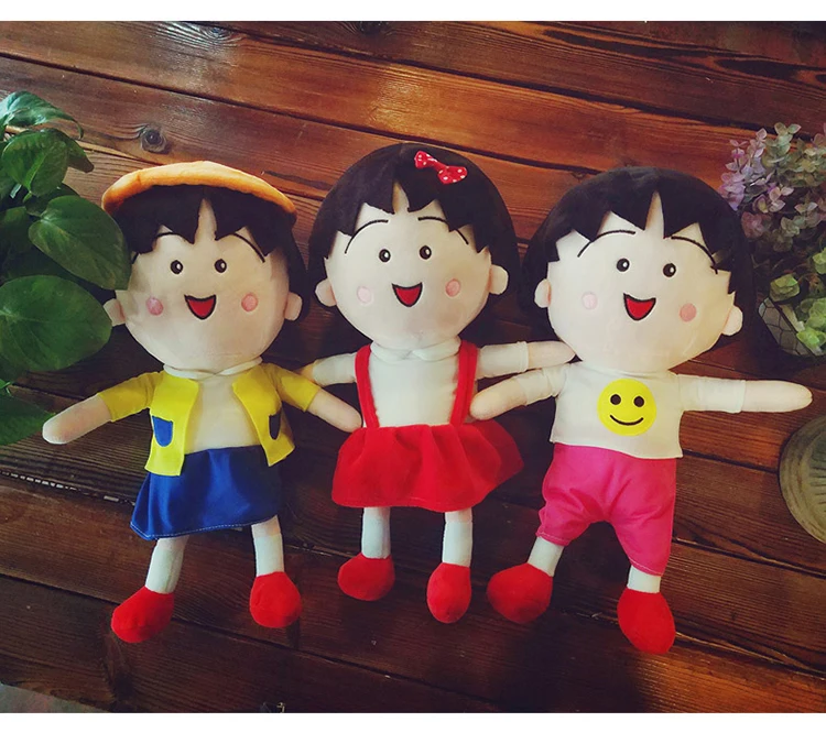 1 шт. 40 см kawaii Плюшевые игрушки chibi maruko chan кукла аниме игрушка лучший подарок для