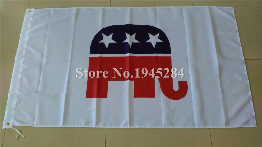 Republican Flag 3x5 Polyester Elephant Politics 