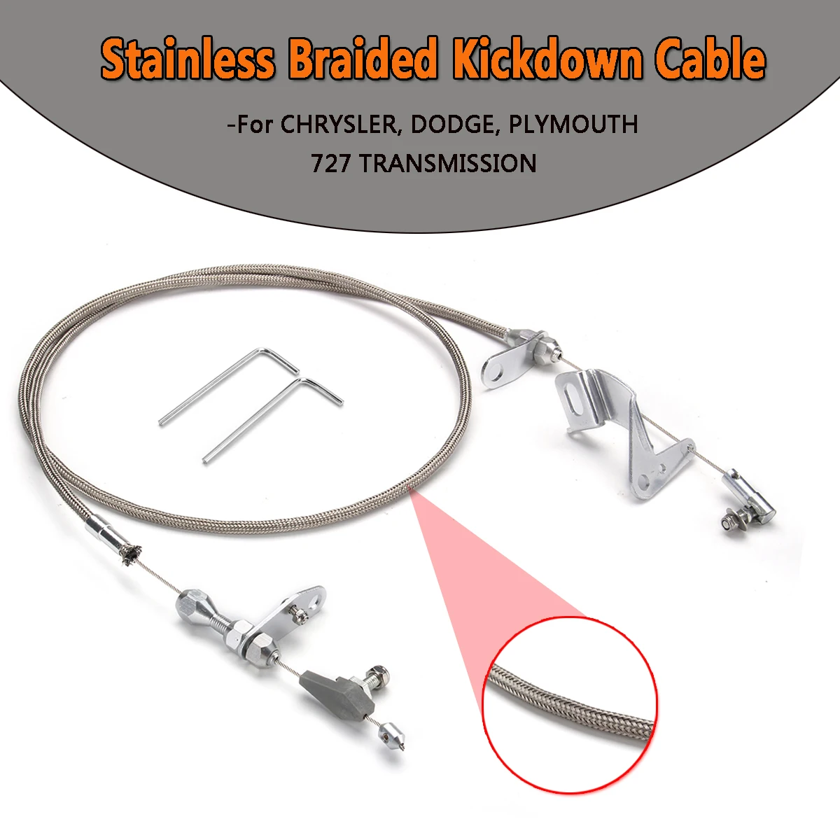 Fit For CHRYSLER For DODGE For PLYMOUTH 727 Stainless Steel Braided