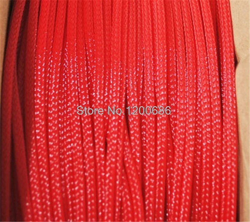 10 м 8 мм Плетеный расширяемый кабельный рукав плотный ПЭТ высокой плотности провод рукав обшивка ПК Кабельный органайзер провода кабель Защита - Цвет: Красный