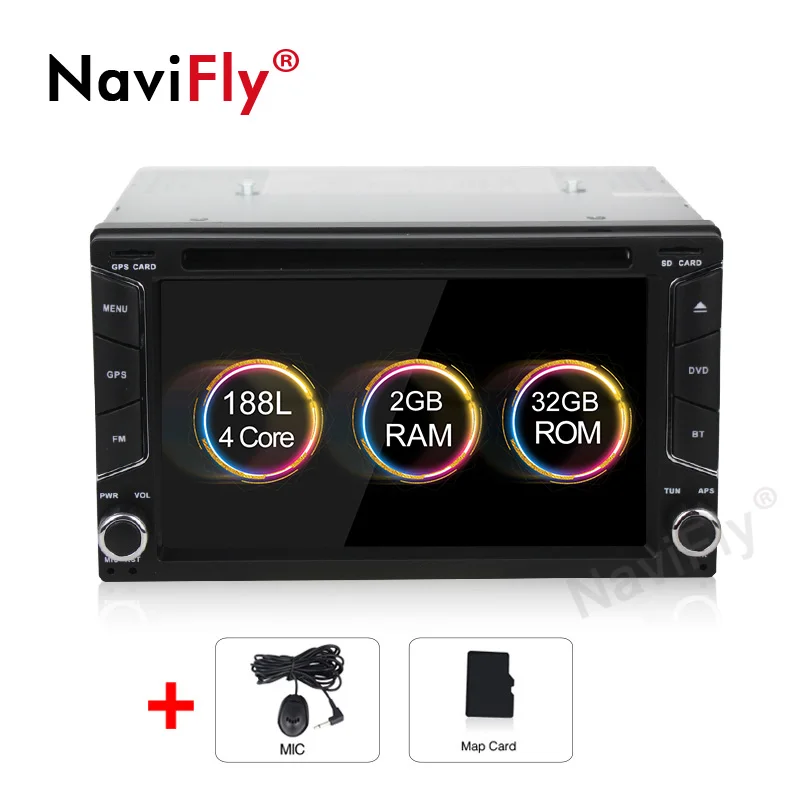 NaviFly 2Din универсальный Android 8,1 Автомобильный gps RDS Cassete для Nissan Toyota peugeot KIA Автомобильный Радио bluetooth ipod 4G wifi DVR камера - Цвет: 2G RAM 32G ROM