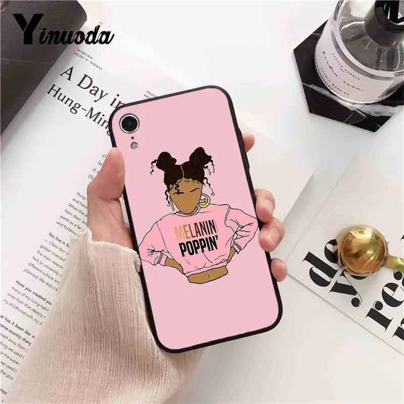 Модный чехол для телефона Yinuoda Melanin Poppin Aba iPhone 8 7 6 6S 6Plus 5 5S SE XR X XS MAX 11 pro