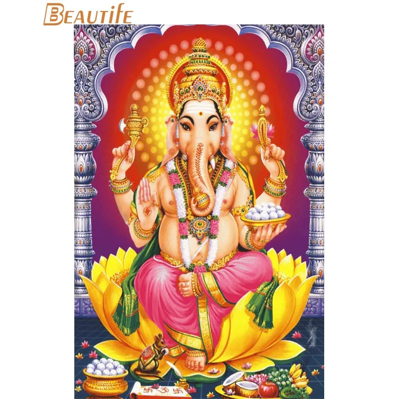 Hot Sale Kustom Dewa Ganesha Poster Dekorasi Rumah Mode Dinding Kain Sutra Poster Kustom Poster Painting Calligraphy Aliexpress