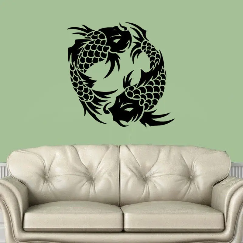 Koi Fish Wall Decal Stickers Vinyl Living Room Wall Decals Home Fish