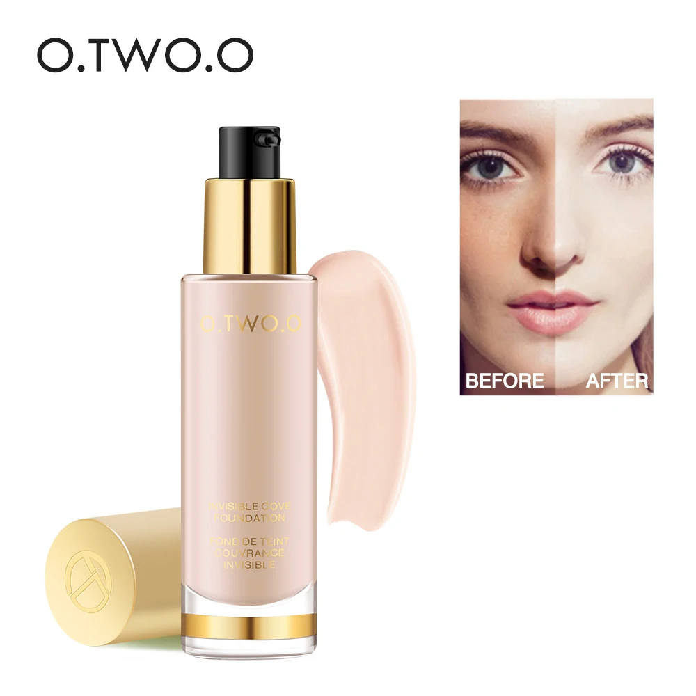 

O.TWO.O Face Foundation Makeup Base Liquid Foundation Full Coverage Soft Matte Long Wear Oil-controlling Lightfeel Cream 30ml