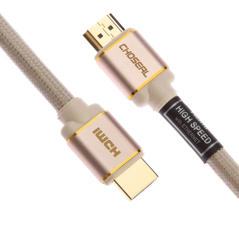 

CHOSEAL 4N OFC HDMI 2.0 Cable Plated 24K Gold Plug Standard to Standars Plug TV box Monitor Data Line PC Link TV 4K 3D HDMI 2.0