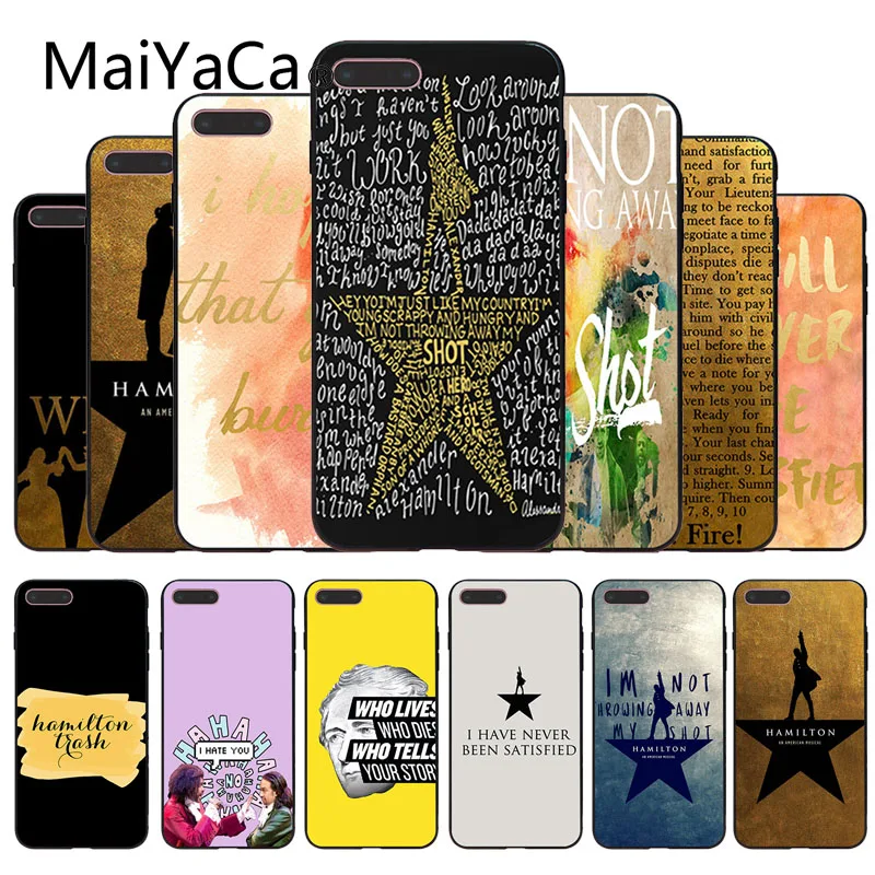 MaiYaCa Hamilton Musical Lyrics Hard PC Back black Phone