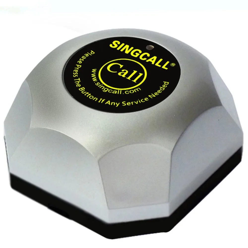 

SINGCALL.wireless paging system,hamburger pager,lsilver single pager can call the number,with removable waterproof base