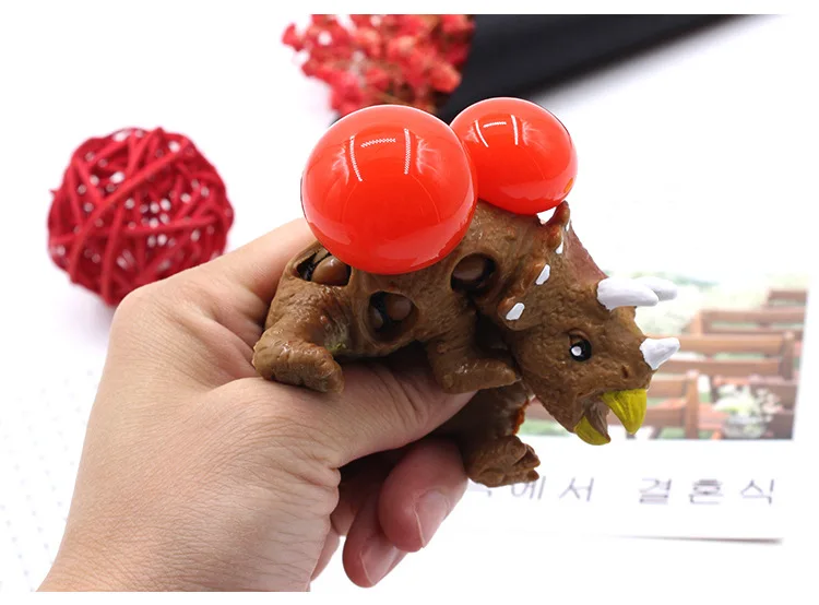 Динозавры модель игрушки виноград вентилирующий шар сжимающий давление стресс мяч игрушки для снятия стресса для детей сенсорная TPR игрушка случайный цвет