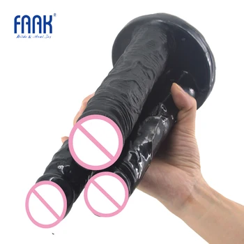 FAAK Unique sex products 3 Three dildos together penis realistic big dick anal plug vagina stimulate anus massage lesbian flirt 2