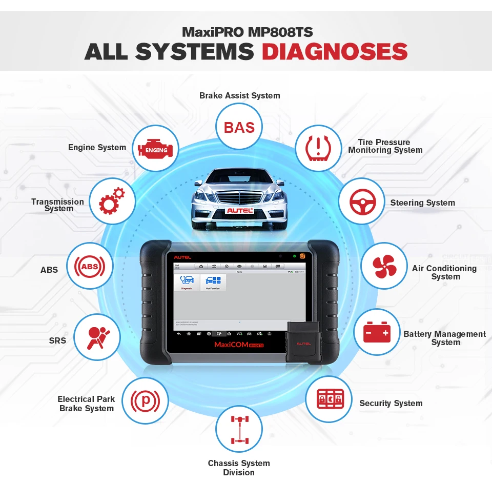 Autel maxichek MK808TS MX808TS OBD2 диагностический инструмент ODB2 сканер автомобильный код считыватель TPMS программист IMMO DPF PK MK808 TS608