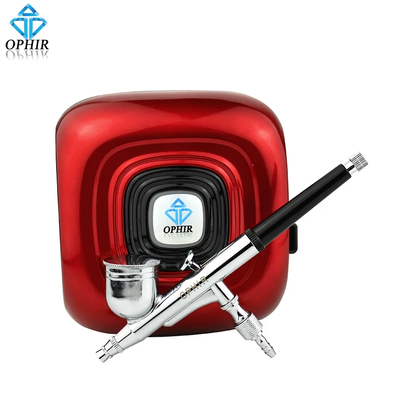 

OPHIR Portable Airbrush Mini Air Compressor Kit for Nail Art Cake Decoation Porfessional Nail Tools _AC123R+AC004
