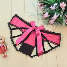 Женские трусики-стринги с низкой талией трусики сексуальное женское нижнее белье с открытой спиной с завязками нижнее белье с кружевным бантом бесшовные трусики