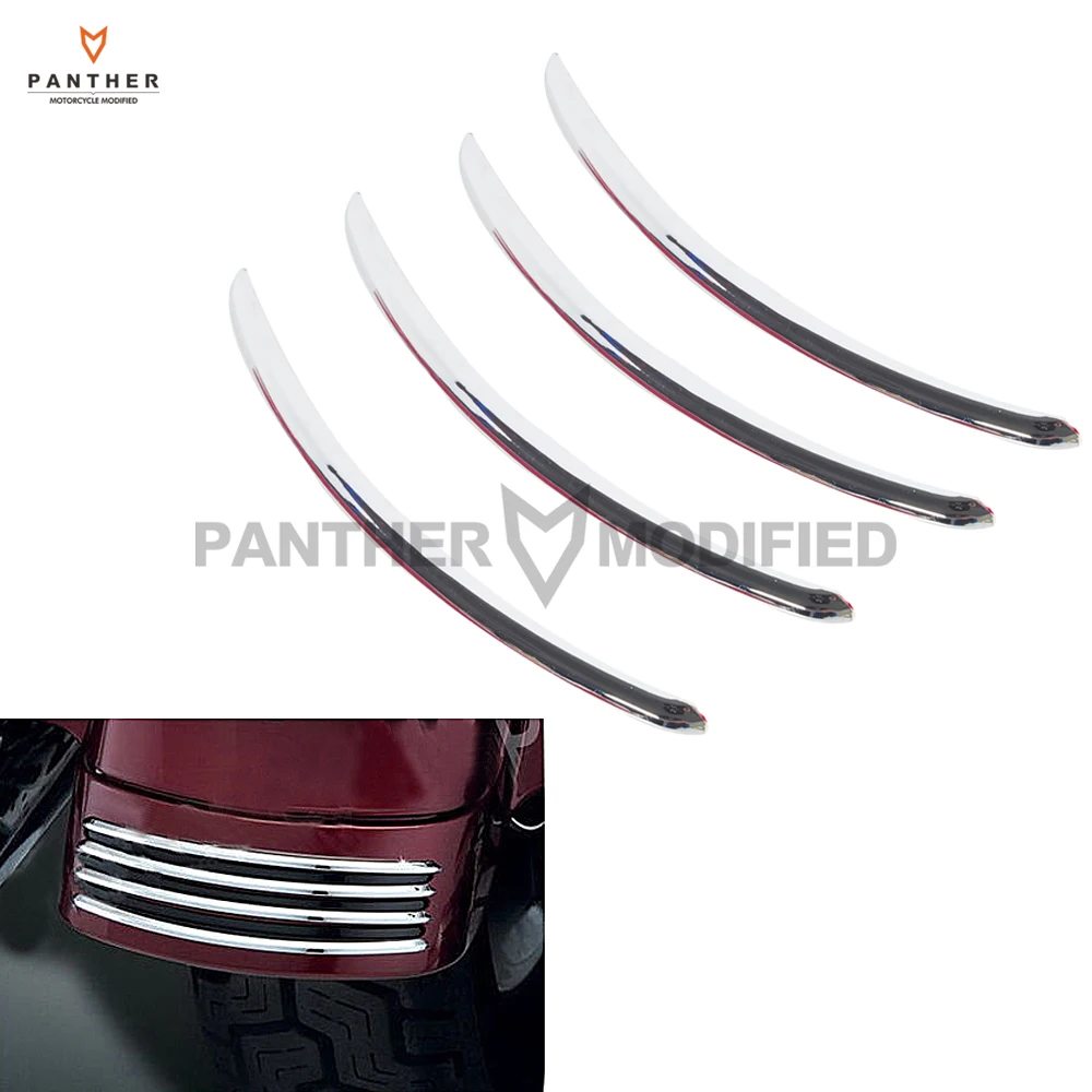 

Chrome Motorcycle Rear Fender Frame Decoration strip case for Harley Davidson Road Street Glide FLHX FLTRX 2006-2013