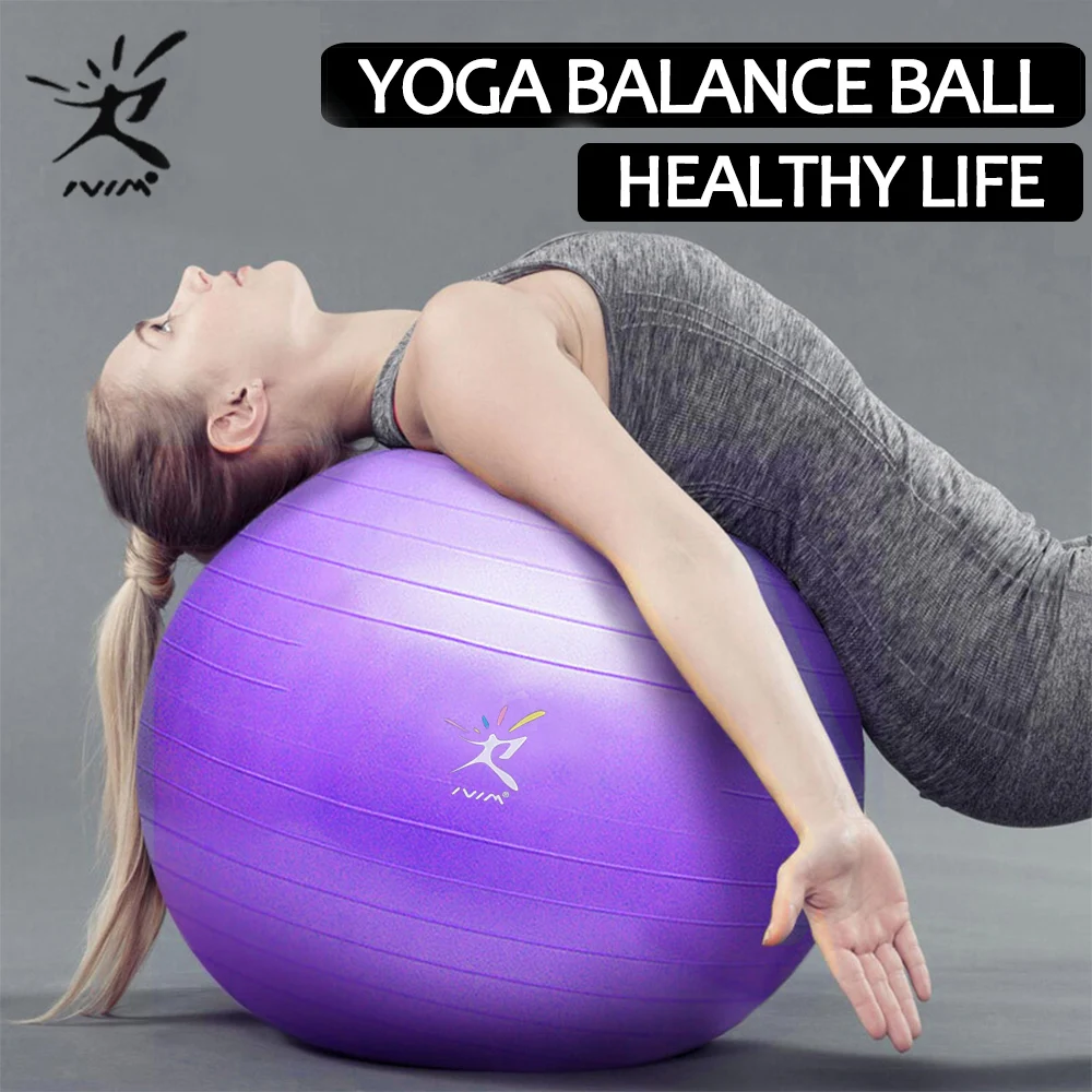 Exercise Yoga Ball (Multiple Color) Gym Balance Ball for Fitness Stability Balance Pilates