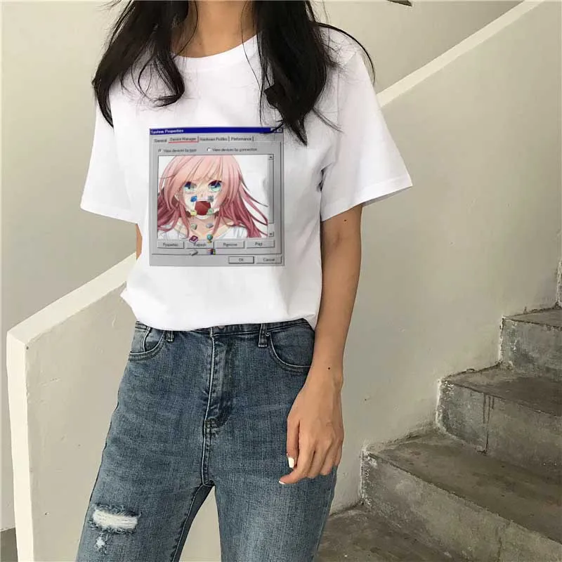 

Sailor Moon Anime Tears Crying Girls Print New harajuku japan women T-shirt Kawaii ulzzang korea cartoon Funny Casual Cute Tops
