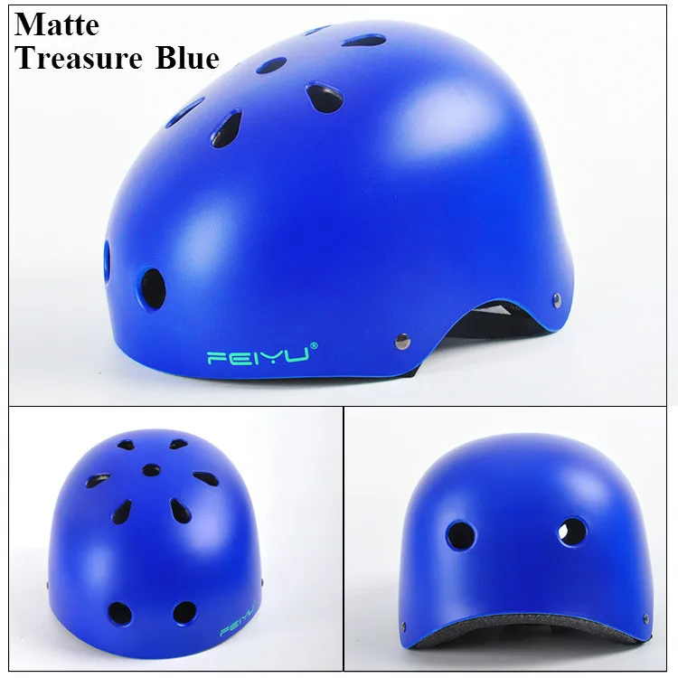 Скейтбординг велосипедный шлем для Hip-Hop шлем для катания на роликах сухой лед общий для взрослых мужчин и женщин дрейфующий шлем 7 цветов - Цвет: Matte Treasure Blue