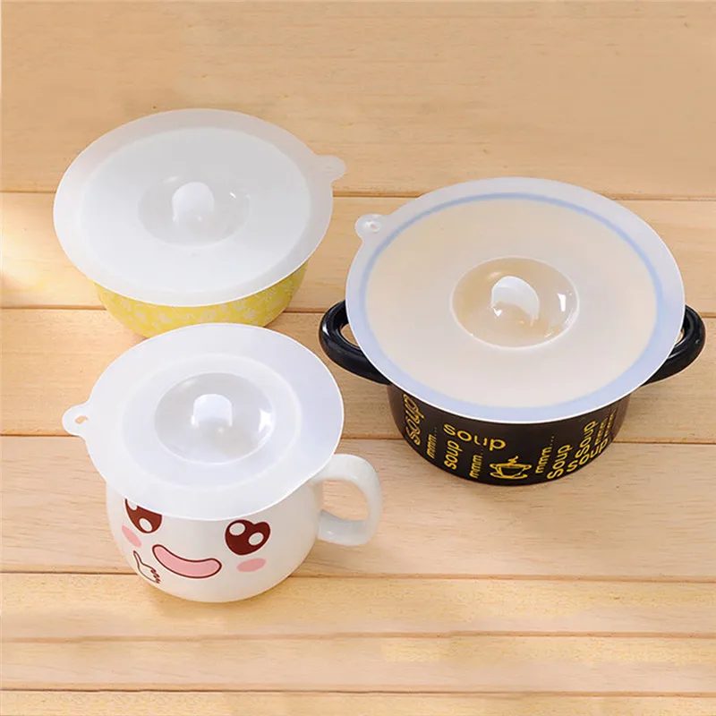 

1Pcs Sealed Bowl Cover Silicone Refrigerator Microwave Oven Dust Heating Preservation Bowl/Cup Lid