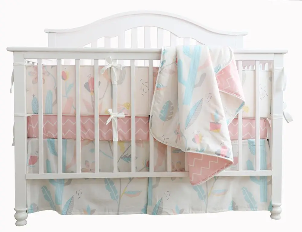 100 Cotton Baby Crib Bedding Set Crib Rail Guard Nursery Crib