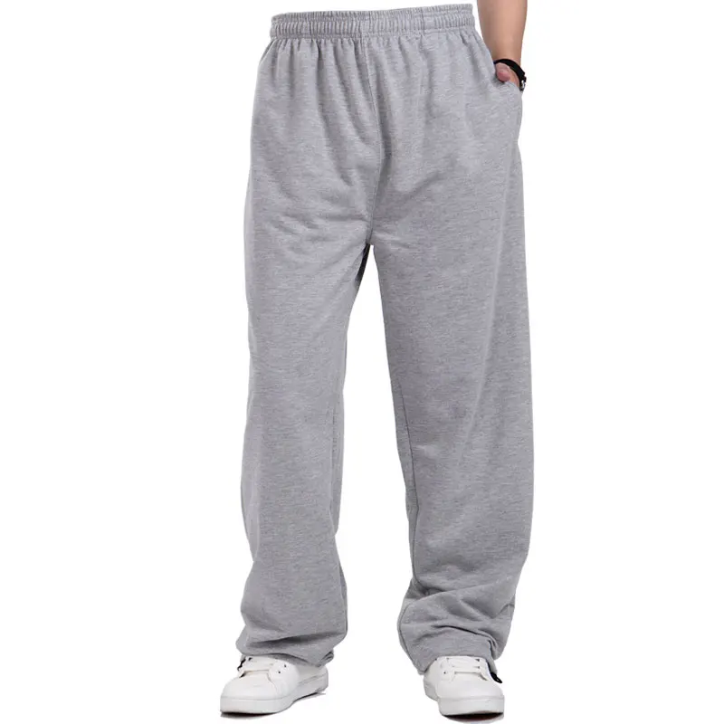 Модные мужские Штаны для бега, одноцветные повседневные мужские штаны для бега в стиле хип-хоп, мужские спортивные брюки на открытом воздухе, Pantalon Homme 3XL 4XL 5XL 200 - Цвет: Light Grey