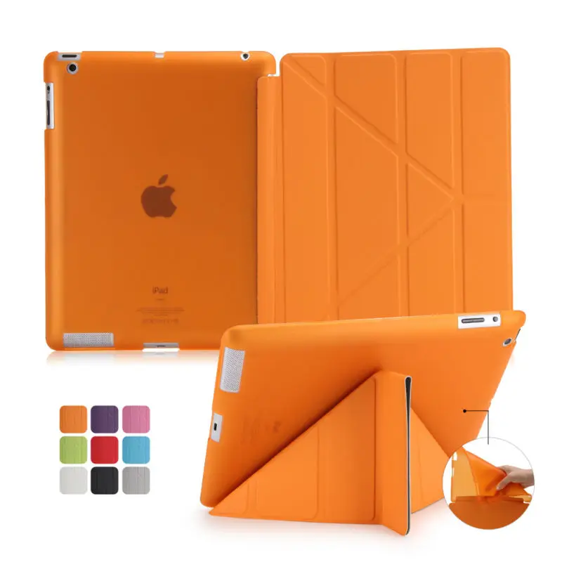 Вертикальный жесткий и мягкий силиконовый чехол из ТПУ для apple ipad 2 3 4 smart cover 4 с подставкой pu кожаный чехол