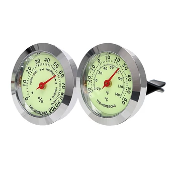 

LEEPEE Automobile Air Vent Clip Interior Accessories Decoration Car Ornaments Luminous Thermometer Hygrometer Car Styling
