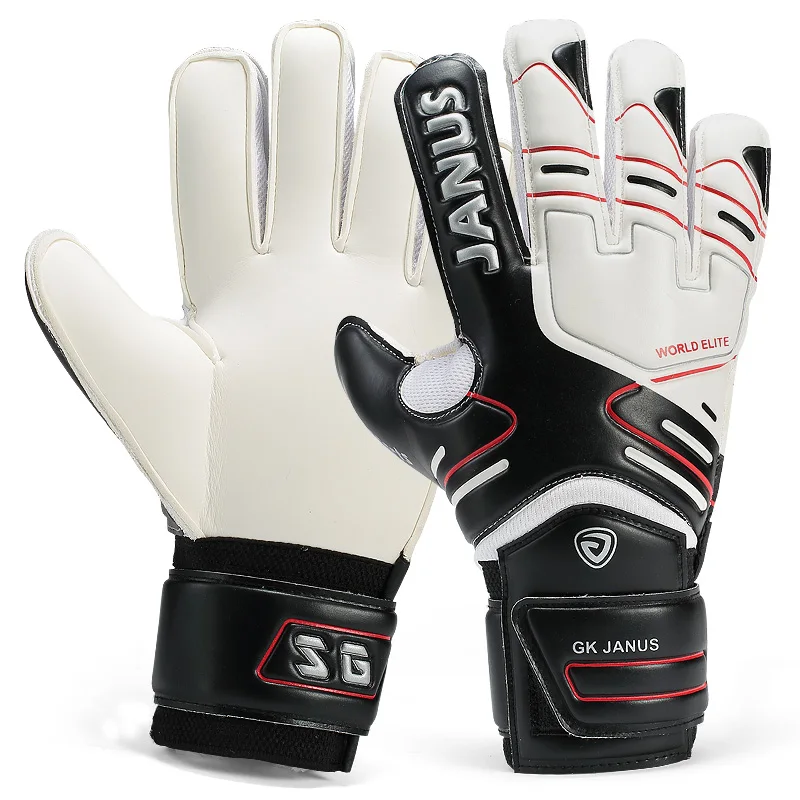 Size 7-10 Professional Soccer Goalkeeper Gloves Bl...