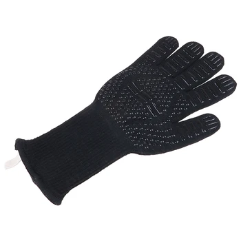 

1pc Enipate 300-500 Centigrade Extreme Heat Resistant BBQ Gloves - Lining Cotton For Cooking Baking Grilling Oven Mitts
