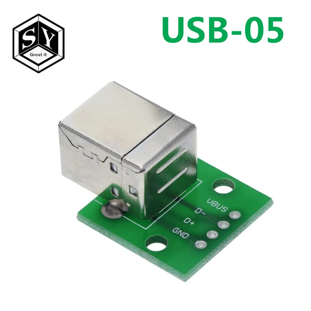 10 шт. USB разъем папа/Мини MICRO DIP адаптер 2 54 мм 5pin Разъем B Тип USB2.0 Женский PCB