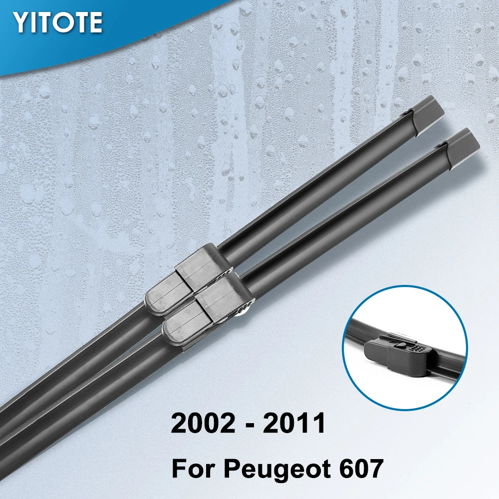 

YITOTE Wiper Blades for Peugeot 607 Fit Side Latch Arms 2002 2003 2004 2005 2006 2007 2008 2009 2010 2011