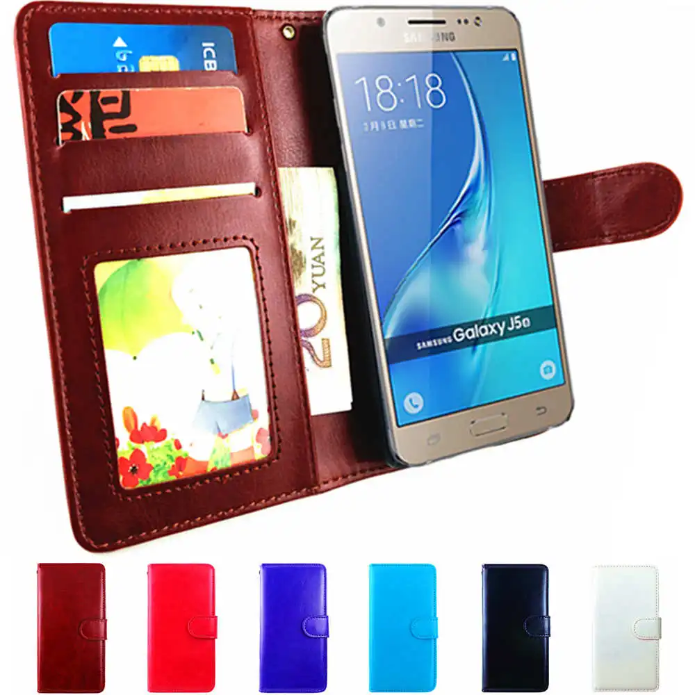 Чехол книжка J5 2016 кожаный чехол бумажник для Samsung Galaxy 2015 Роскошный телефона J500 J510