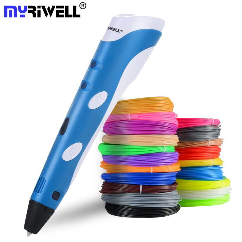 Myriwell 3D Ручка оригинальный DIY 3D печать Ручка с 100 м ABS/PLA нити Творческий подарок игрушки для детей дизайн рисунок - изображение