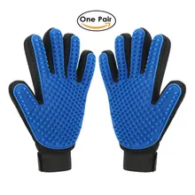 2 упаковки домашних животных Груминг Собак и котов Glover кисточка для удаления волос перчатка для домашних животных Груминг за домашним животным уход Чистый Массаж ПЭТ Массажер для волос инструмент