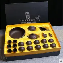 Исин Чайный набор кунг-фу ручной работы фиолетовый песок чайный горшок чайная чашка gaiwan Tureen чайная церемония