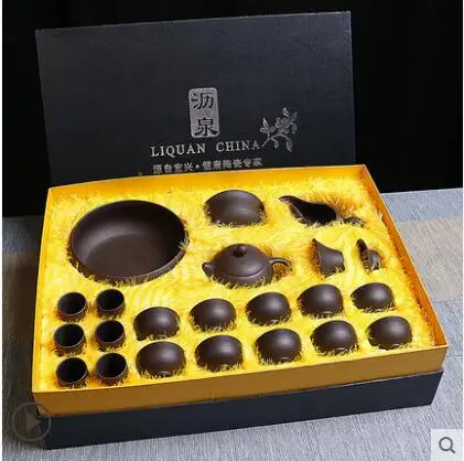 Yixing kung fu Teaset fait à la main violet sable théière thé gaiwan soupière thé cérémonie|Services à thé| | -