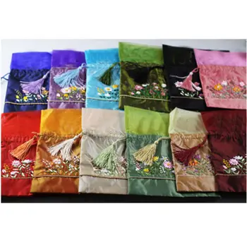 

Wholesale10pcs Chinese Handmade Classic Embroidered Silk Purse Pouch Gift Bags