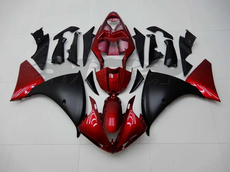 Обтекатель корпуса для YAMAHA 09-11 YZFR1 YZF R1 09 10 11 Красный Черный YZF-R1 1000 2009 2010 2011 YZF1000