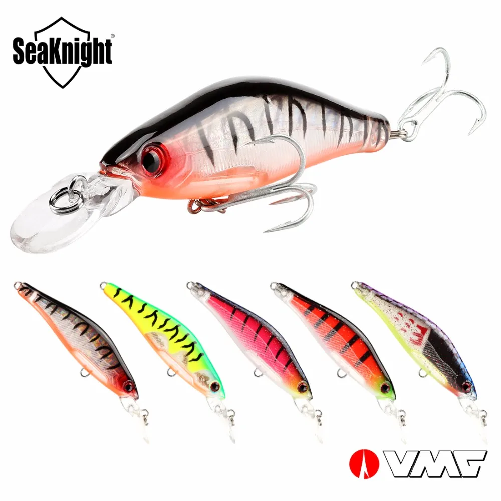 

SeaKngiht SK043 Fishing Lure 5Pcs/Lot Minnow Hard Bait 6.5g 65mm 0-1.2M Depth Wobblers Jerkbait 3D Eyes VMC Hooks Ripbait