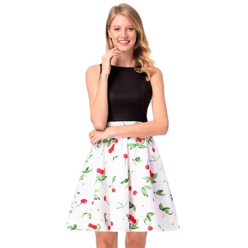 

2018 New Women Fashion Autumn Summer Women's Wear Lace Backless Dress New Print Retro Vestidos Mujer Printing Dresses Faldas
