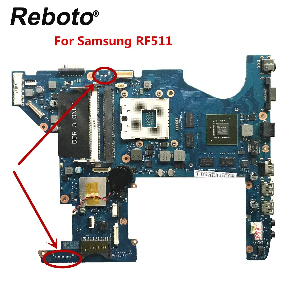 Reboto оригинальная материнская плата для ноутбука samsung RF511 BA92-08161A BA92-08161B GT540/1 GB GPU материнская плата протестированная Быстрая