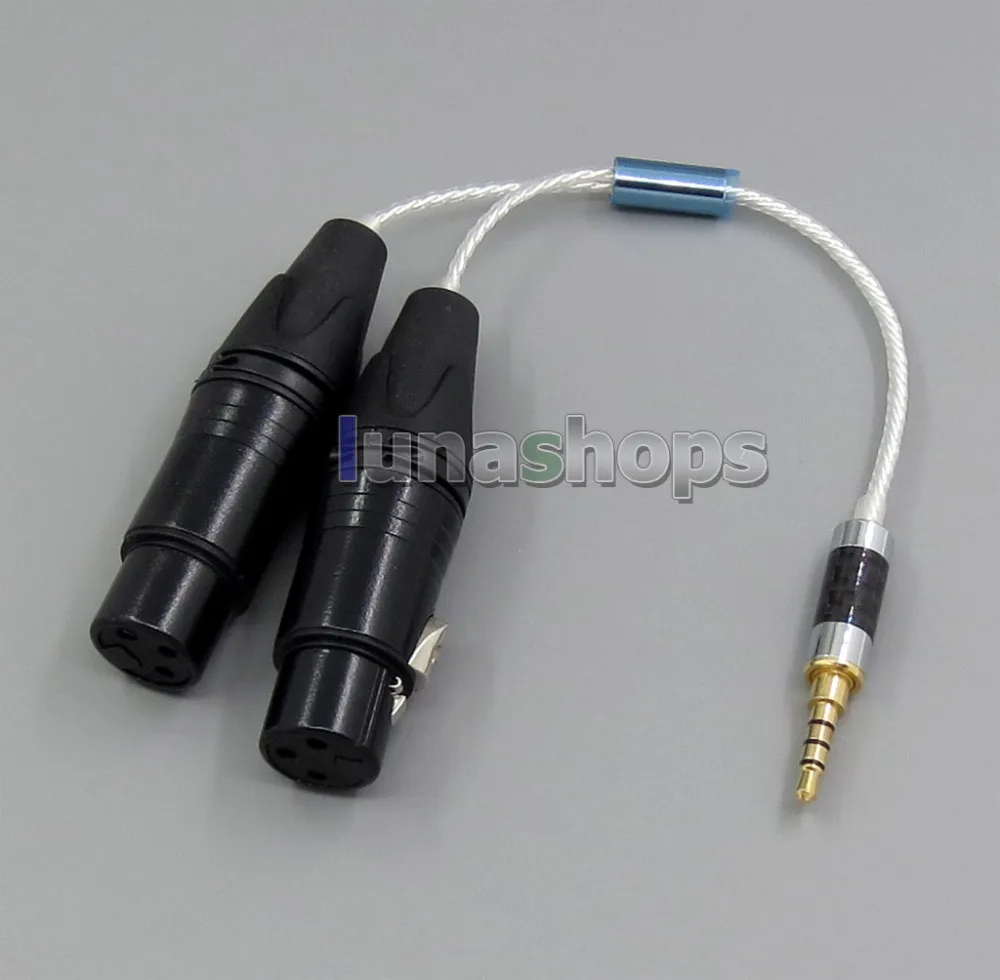 3 5 мм посеребренный TRRS Re Zero сбалансированный штекер к 2 XLR кабелю для Hifiman HM901 HM700 HM802