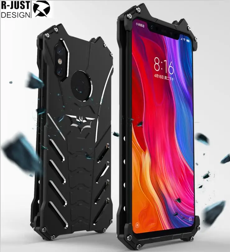Ударопрочный чехол для телефона Xiaomi MI 8 Lite SE Mi Explorer A2 из металлического алюминия с