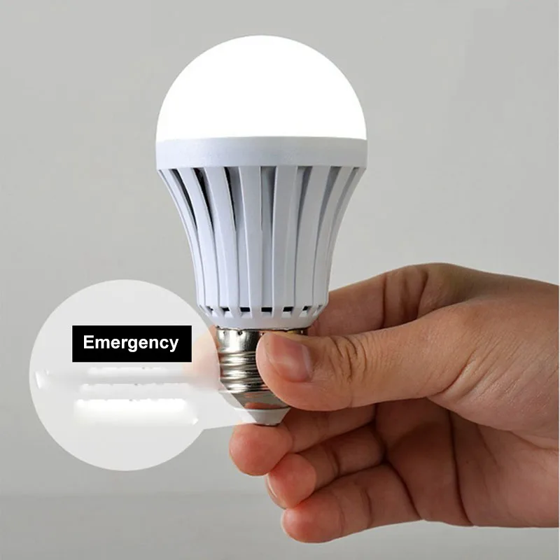 

AC85-265V E27 9W LED Smart Emergency Light Led Bulb Rechargeable Battery Lighting Lamp Intelligent Magical Bombillas,