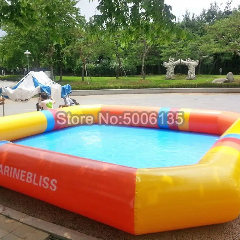 5x5m 0.9mm pvc tarpaulin outdoor rubber family adult plastic inflatable swimming pool,folding above ground swimming pool