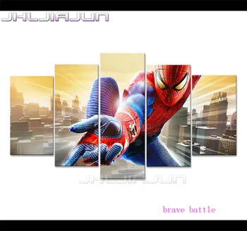 

Spiderman-1 5 Pieces Canvas Painting Print Living Room Home Decor Modern Wall Art Oil Painting