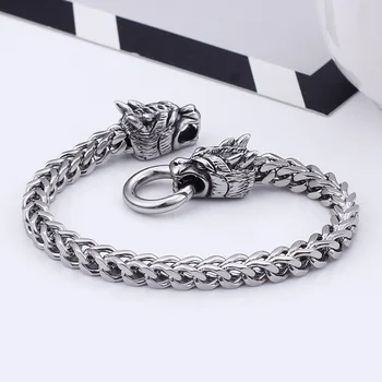 

Trends in Europe and America Fashion Personality Stainless Steel Titanium Steel Casting Punk Bracelet Domineering Lead Bracelet