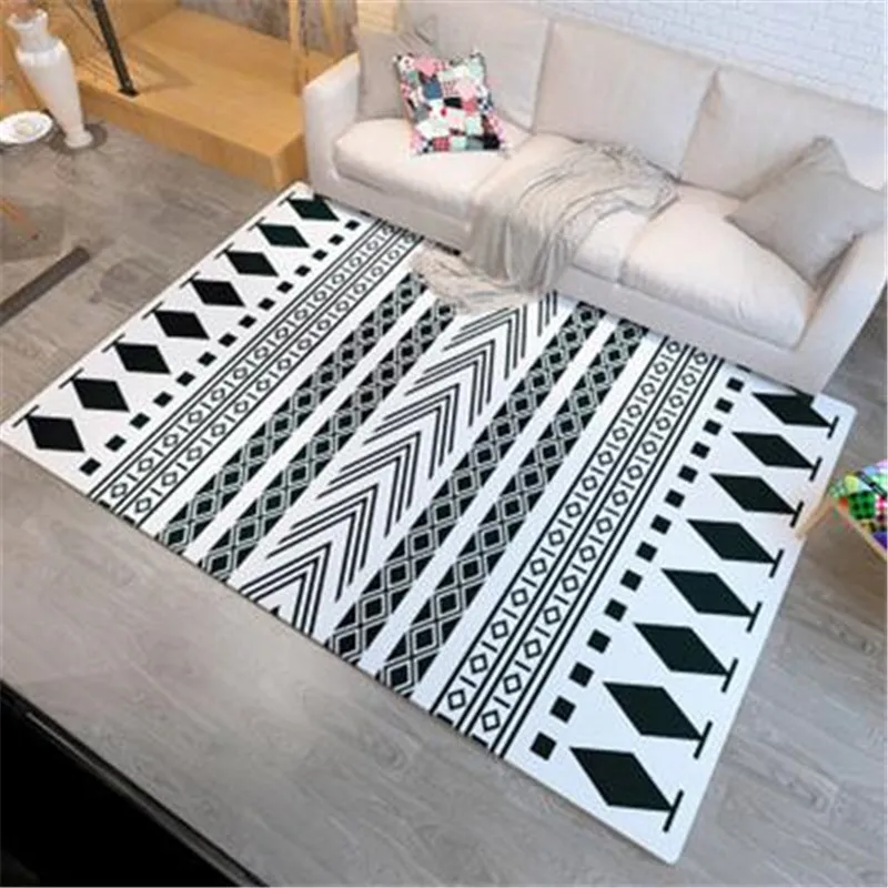 WINLIFE простой и модный домашний ковер, нескользящий коврик, декор для гостиной, спальни, напольные коврики
