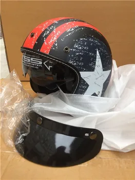 

2017 Free Shipping vintage Motorcycle Motorbike Vespa Open Face Half Motor scooter Helmets with goggles visor S M L XL XXL